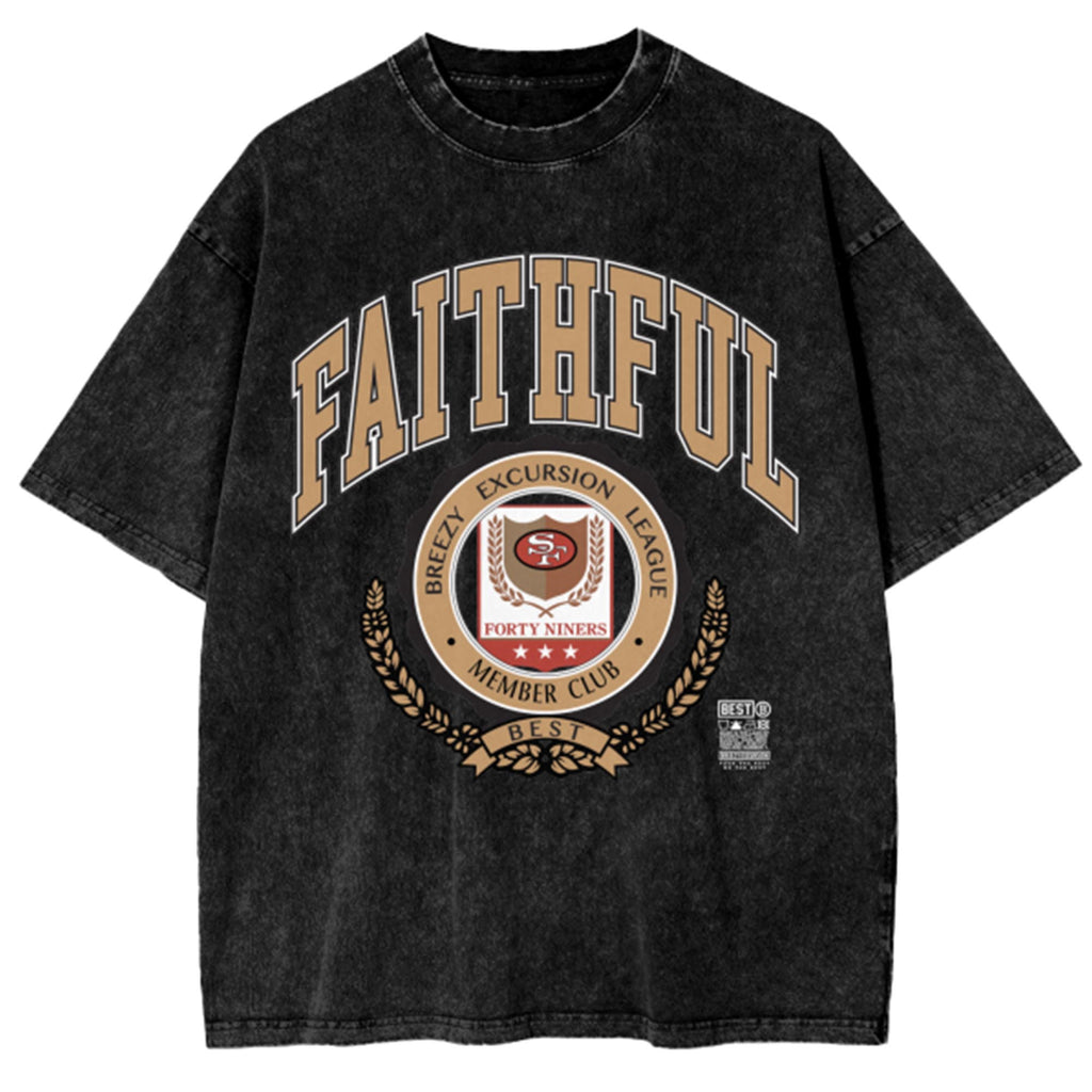 Faithful BEST Oversized Snow Wash T-Shirt Black