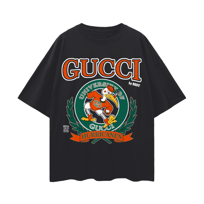 GUCCI HURRICOCAINES UNIVERSITY BEST BOOTLEG TEE BLACK