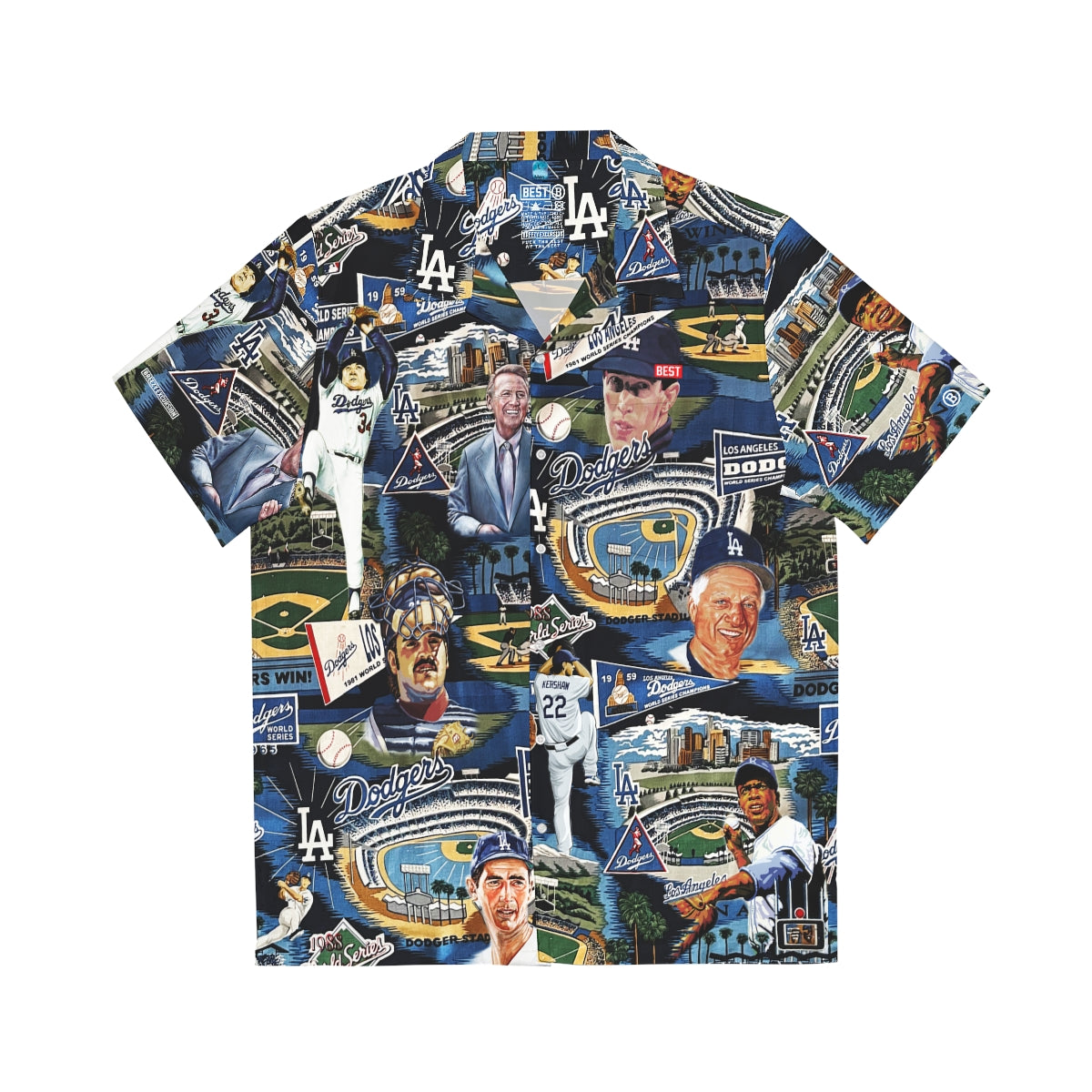 Los Angeles Dodgers MLB Hawaiian Shirt Tan Linestime Aloha Shirt