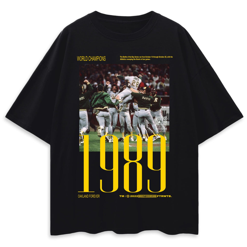 1989 A's Celebration Tee Black