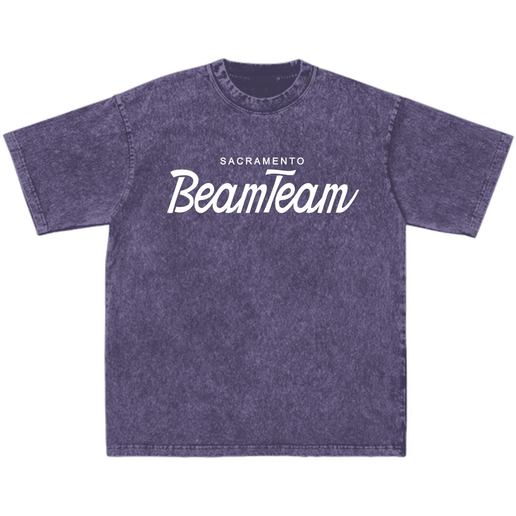 BEAM TEAM Purple Snow Wash T-Shirt