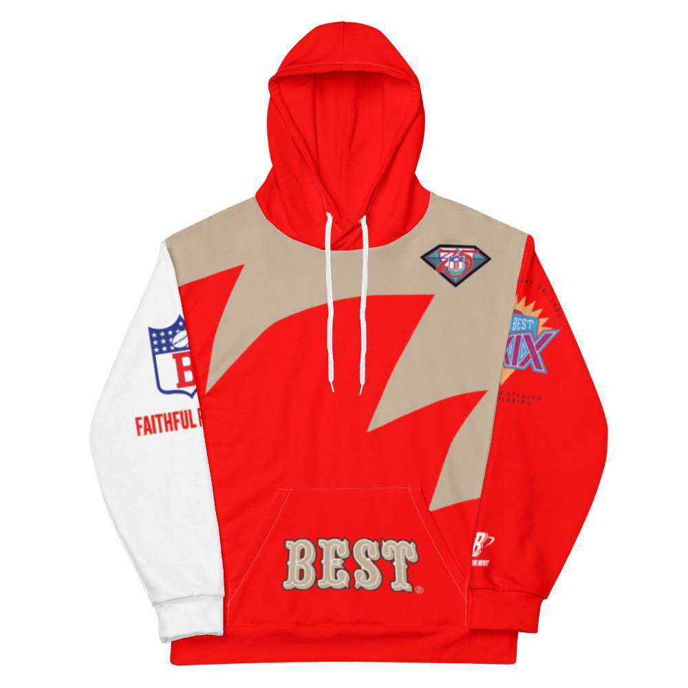 RED AND GOLD 94 NINERS SHARK TOOTH Hoodie
