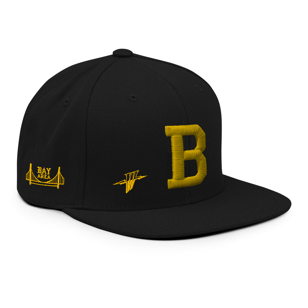The City Letterman B Snapback Hat Black/Yellow