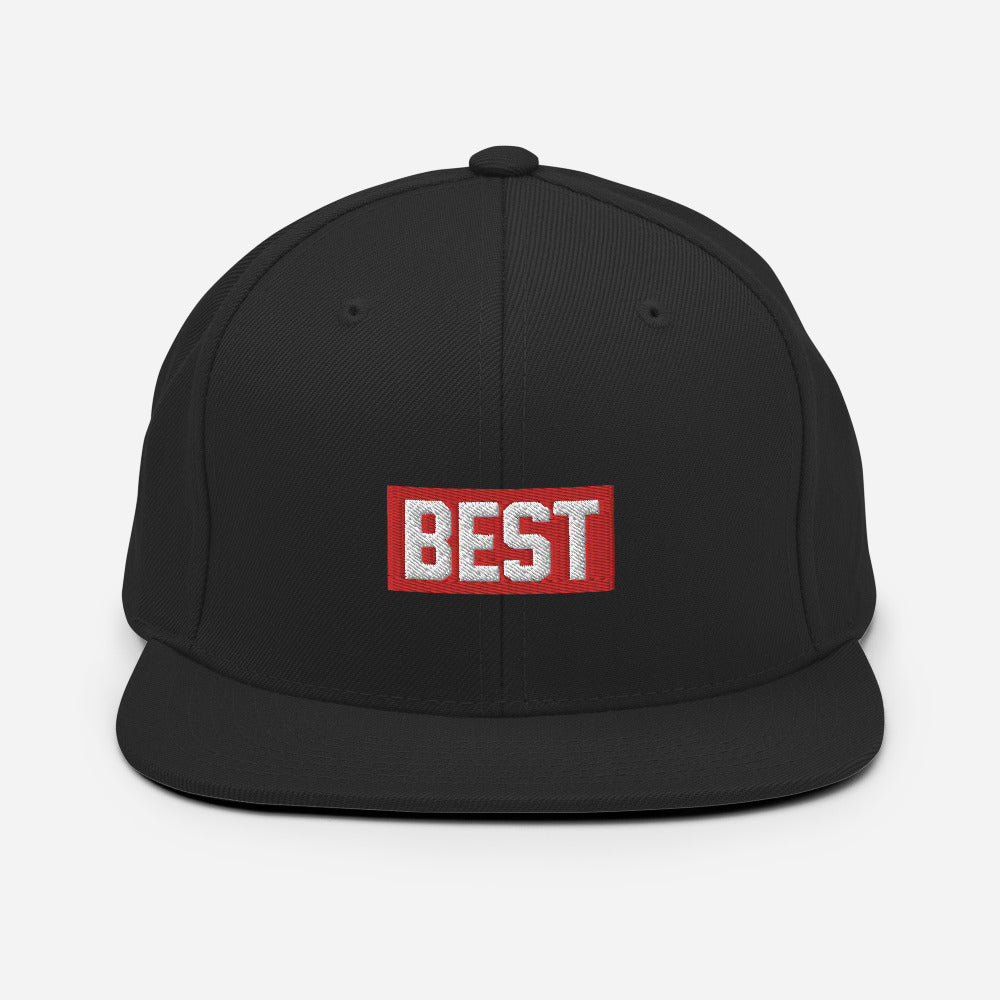RED BEST BLOCK Snapback Hat