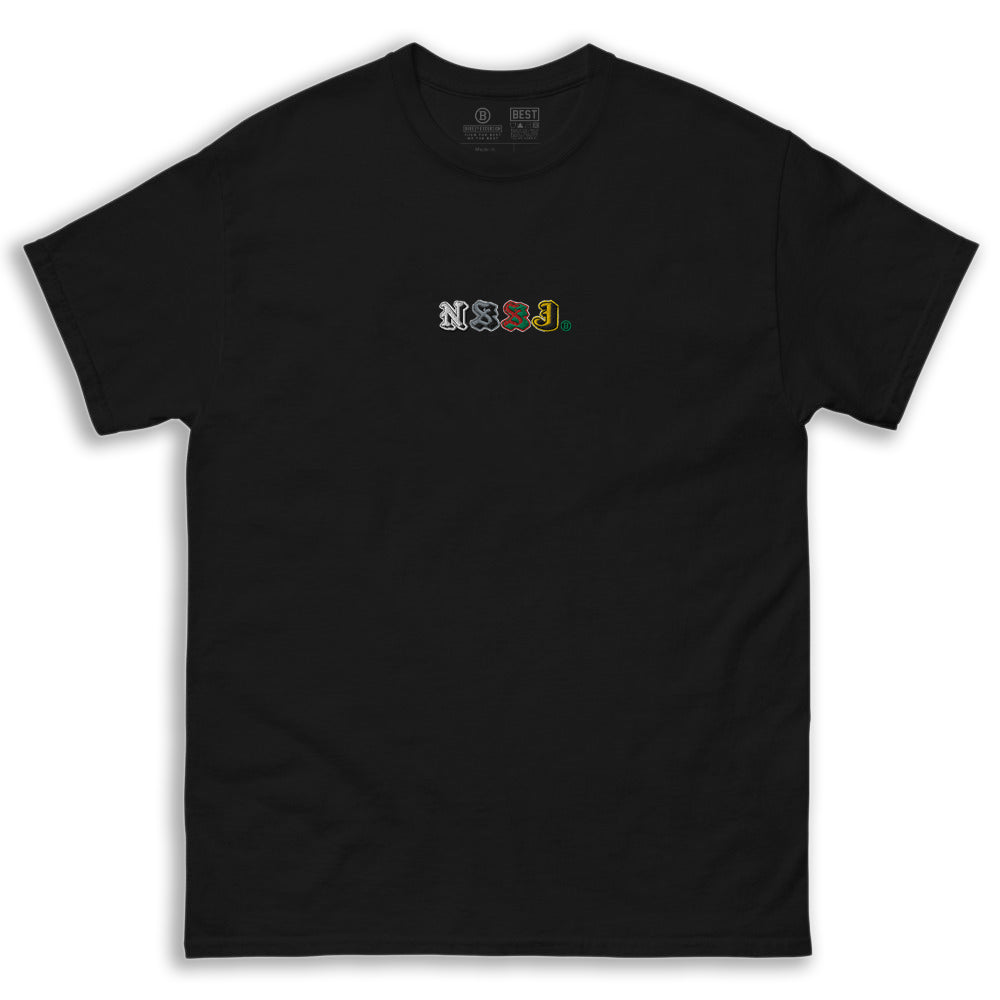 EMBROIDERED NSSJ COLORS Men's heavyweight tee