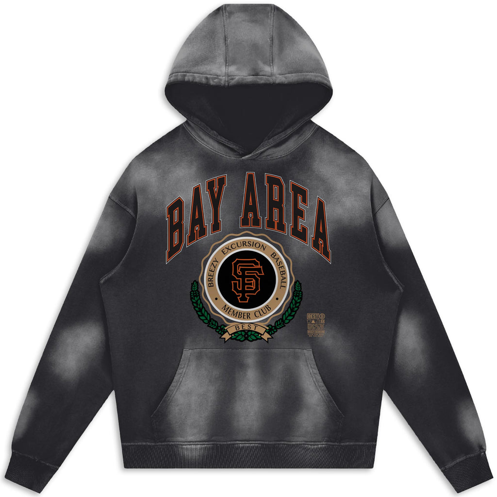 BEST SF BAY AREA CREST Ombre Washed Effect Hoodie