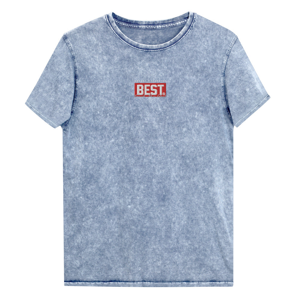 RED BEST BOX Signature Denim T-Shirt Blue