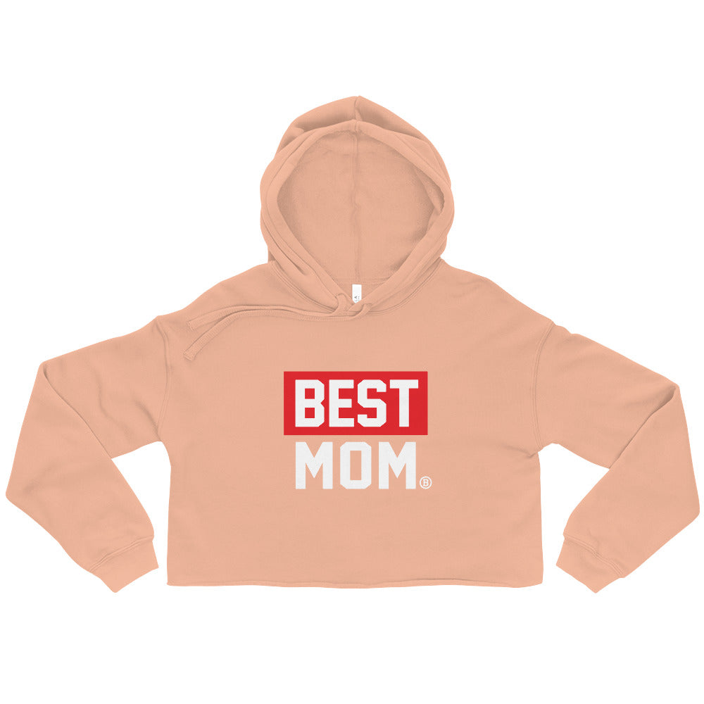 BEST MOM Printed HoodieCrop Hoodie